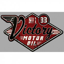 VICTORY Motor Oil  laminated decal