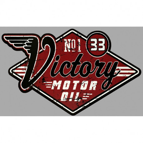 VICTORY Motot Oil  Sticker vinyle laminé