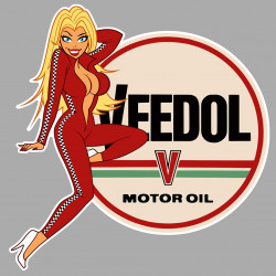 VEEDOL right Pin Up   laminated decal