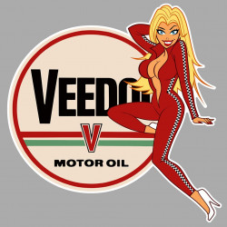 VEEDOL left Pin Up   laminated decal