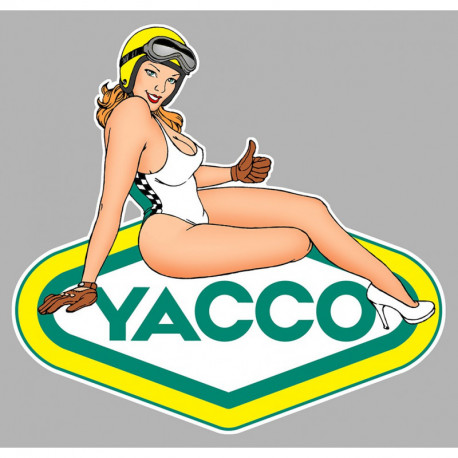 YACCO  right Pin Up laminated decal