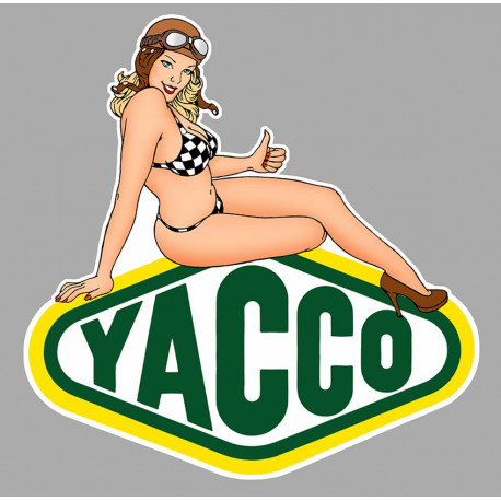 YACCO  right Pin Up laminated decal