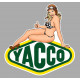 YACCO  Pin Up gauche Sticker vinyle laminé