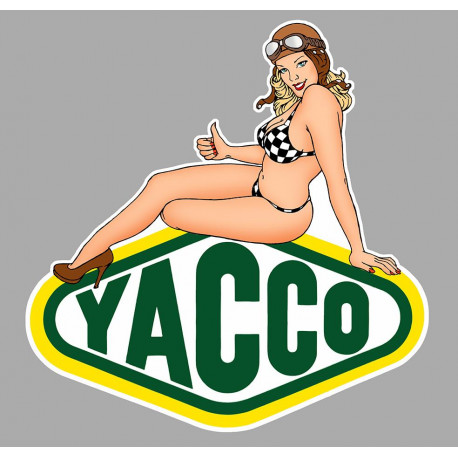 YACCO  Pin Up gauche Sticker vinyle laminé