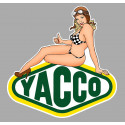 YACCO  left Pin Up laminated decal