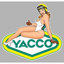 YACCO  Pin Up gauche Sticker vinyle laminé