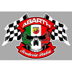 ABARTH Skull Flags Sticker vinyle laminé