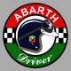 ABARTH DRIVER  laminated decal