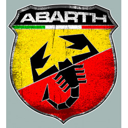 ABARTH  Sticker vinyle laminé "dessiné vieilli"