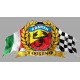 ABARTH Flags  "trashed" laminated decal