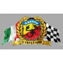 ABARTH Flags  "trashed" laminated decal