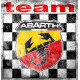 ABARTH  Team Sticker vinyle laminé "dessiné vieilli"