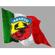 ABARTH Left Flag  "trashed" laminated decal