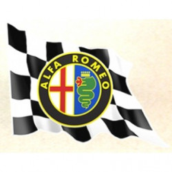 ALFA ROMEO Flag gauche Sticker vinyle laminé