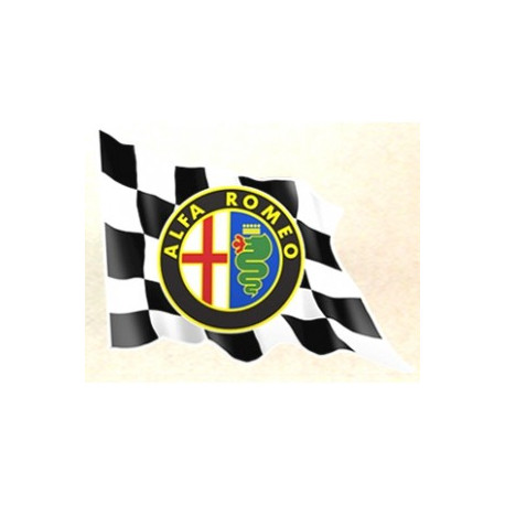 ALFA ROMEO Flag gauche Sticker vinyle laminé