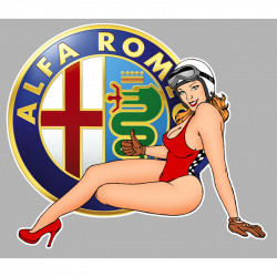 ALFA ROMEO Pin Up  gauche Sticker vinyle laminé