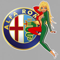 ALFA ROMEO Pin Up  gauche Sticker vinyle laminé