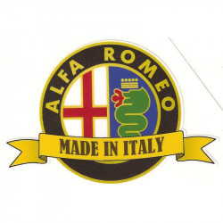 ALFA ROMEO  " made in Italie " Sticker vinyle laminé