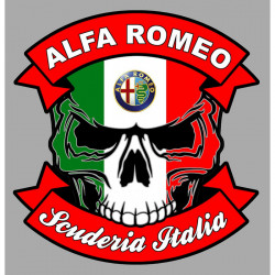 ALFA ROMEO  Skull Sticker vinyle laminé