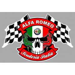 ALFA ROMEO  Skull Flags laminated decal