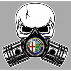 ALFA ROMEO  Piston-Skull  Sticker vinyle laminé