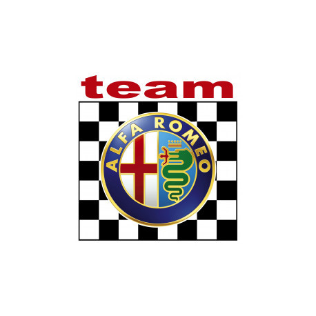 ALFA ROMEO TEAM  Sticker vinyle laminé