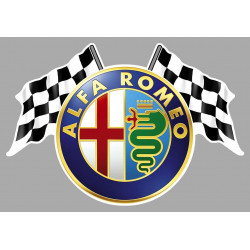 ALFA ROMEO Flags  laminated decal