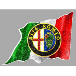 ALFA ROMEO Right Flag " Trash " laminated  decal