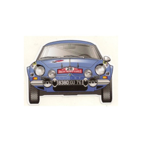 ALPINE Berlinette Monte Carlo  laminated decal