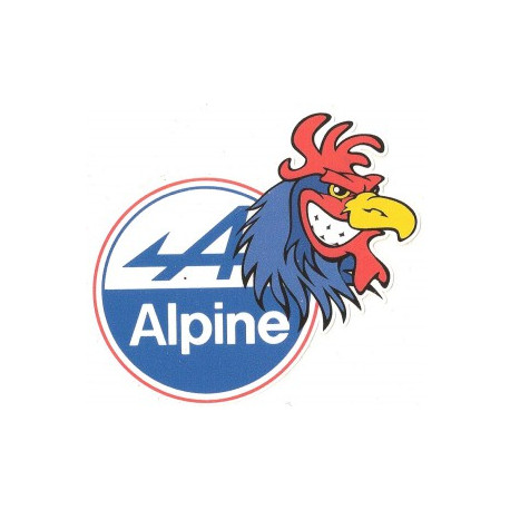 ALPINE COQ droit  Sticker vinyle laminé