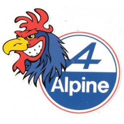 ALPINE left French Coq  laminated decal