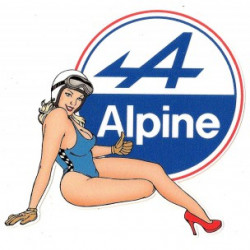 ALPINE Pin Up droite Sticker vinyle laminé