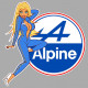 ALPINE Pin Up Sticker droite vinyle laminé