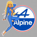 ALPINE Pin Up right Sticker laminated decal