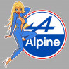 ALPINE Pin Up Sticker droite vinyle laminé