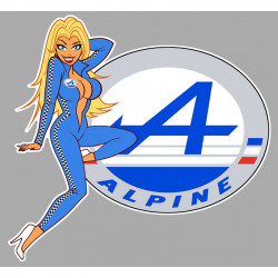 ALPINE Pin Up right Sticker laminated decal