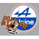 ALPINE TAZ droit Sticker vinyle laminé