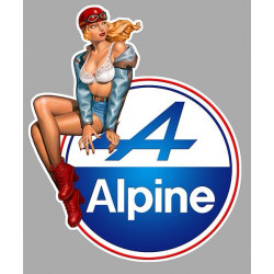 ALPINE Pin Up gauche Sticker vinyle laminé