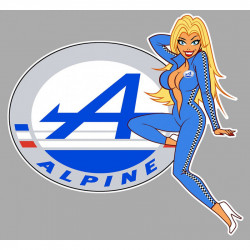 ALPINE Pin Up gauche Sticker vinyle laminé