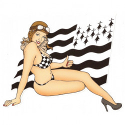 BREIZH/Britain Right Pin Up  laminated decal