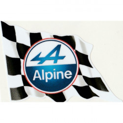 ALPINE Flag gauche Sticker vinyle laminé