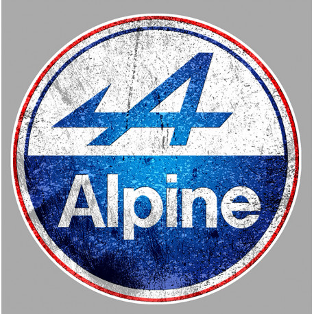 ALPINE  " vieilli " sticker  vinyle laminé