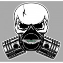 ASTON MARTIN Skull-Pistons Sticker  vinyle laminé