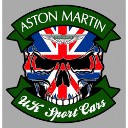 ASTON MARTIN Skull Sticker  vinyle laminé