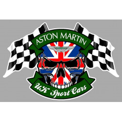 ASTON MARTIN Skull-Flags Sticker  vinyle laminé