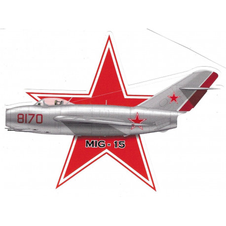 MIG 15 USSR sticker UV