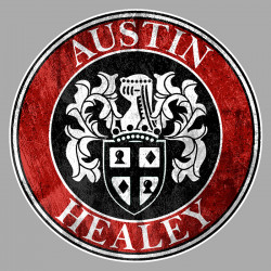 AUSTIN HEALEY " dessiné vieilli "   Sticker  vinyle laminé