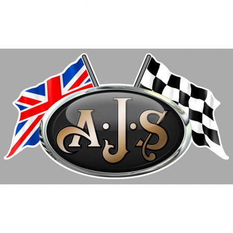 AJS  Flags Sticker droit vinyle laminé