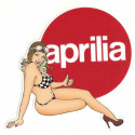 APRILIA right Pin Up  laminated decal