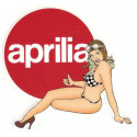 APRILIA left Pin Up  laminated decal